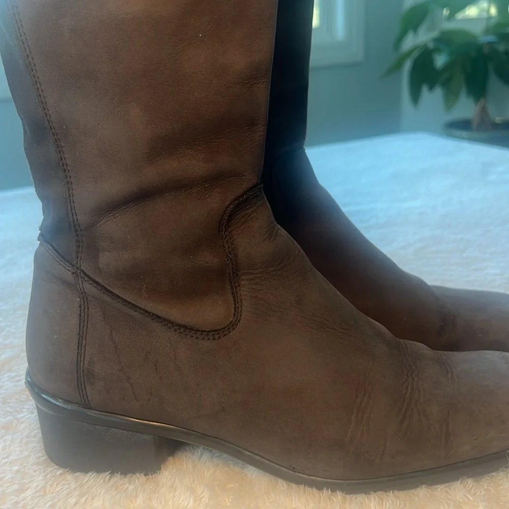 Donald Pliner Sz 9.5 Chocolate Brown Leather Air Touch Systems Tall Riding Boots
